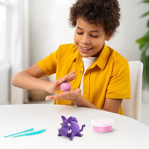 HEY CLAY - Colorful Modeling Air Dry Clay for Kids - Forest Animals Set - Air Dry Clay Kit 15 Cans and Sculpting Tools with Fun Interactive Instructions App - 15022 by HEY CLAY - Image 6