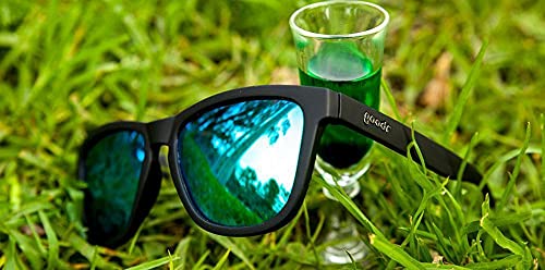 Goodr Running Sunglasses - (Black W/Teal Lens) #TOP5