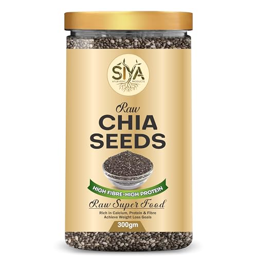Image of Siya Premium Raw Chia Seeds 300 g - Healthy Raw Seed | Clean Chia Seeds for Eating | Healthy Snacks | Calcium and Protein Rich Seed (100% Organic)