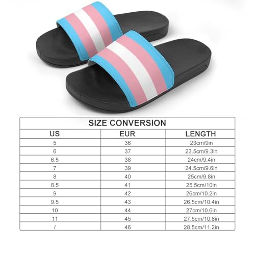 Transgender Pride Flag Slides Shoes Mans Womens Slide Sandals Non Slip Shower Open Toe Shoe Lightweight Slip on2