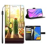 DAFEI Wallet Case for iPhone X//Xs Wallet Case with Designer Pickles-Art cc1 Pattern PU Leather Flip Folio ID&Credit Cards Pocket Lanyard Multicolor