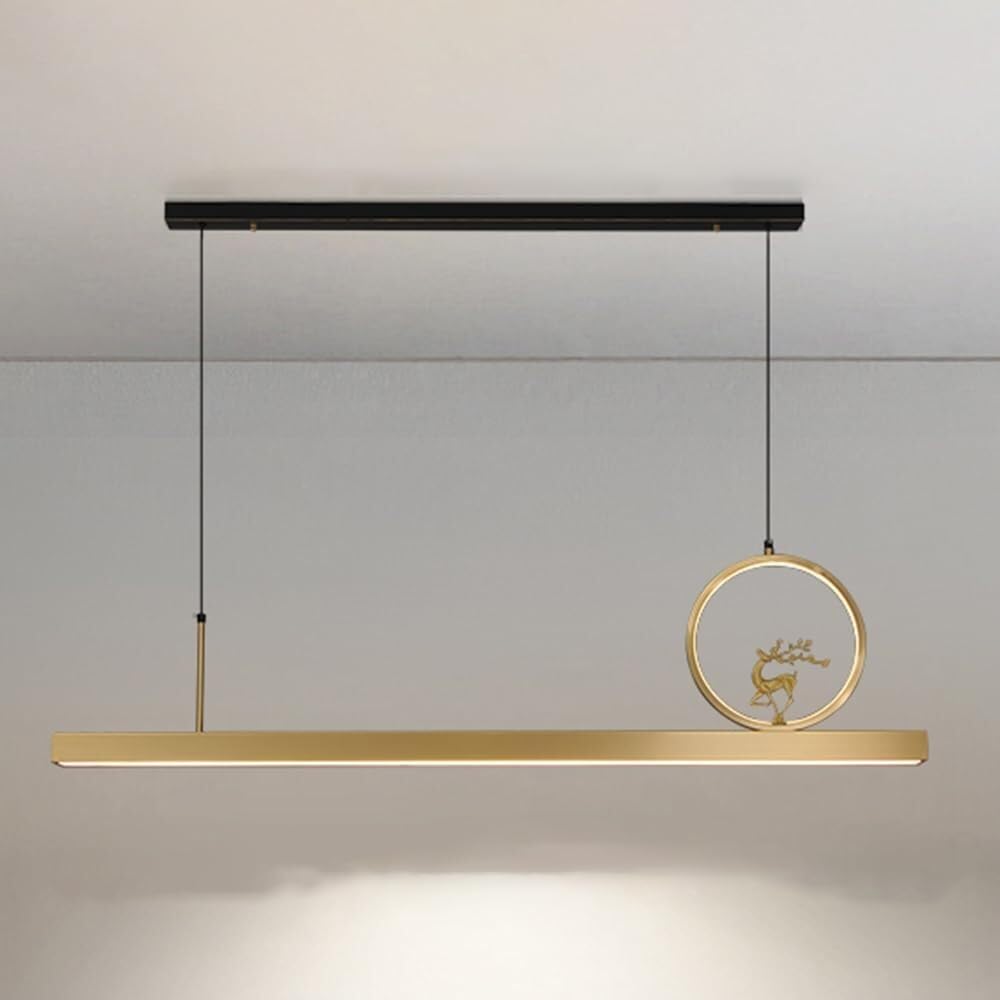 Vfdaswqq B Lamp, Dining Room Linear Led - 3 Color Mode Adjustable Height Chandeliers(B)