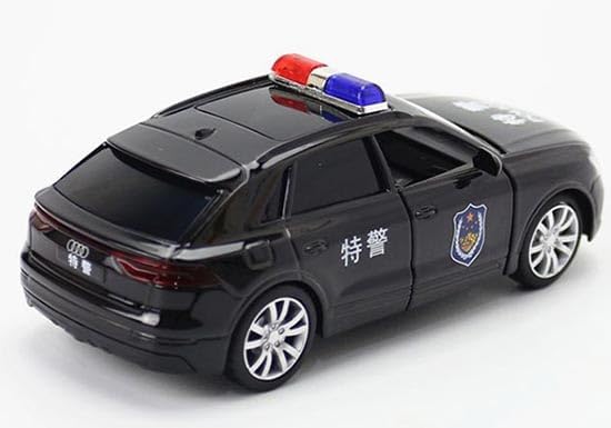 Image of SPITEN Audi Q8 Police INTERCEPTORS 1:32 Diecast Scale Model Alloy Metal Pull Back Toy car for Kids with Openable Doors & Light, Music Toy Vehicle for Kids - Colors as Per Stock(Multicolour)