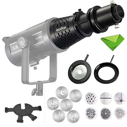 Godox SA-17 Kit for SA-P Projector to Bowens Mount S30 VL150 VL200 VL300 SL200II LED Light with SA-P Projection Attachment + SA-06 Iris + SA-09-001/002 + SA-10 + SA-07, Projection Attachment