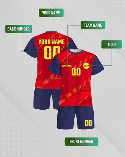 Custom Soccer Jersey with Name Number for Kids Adults, Personalized Football Shirt Pajamas Loungewear Set, Breathable Fan Uniform for 2026 Gameday Tournament, Camisa de Futbol para Hombres Kids. (ES) — view 4