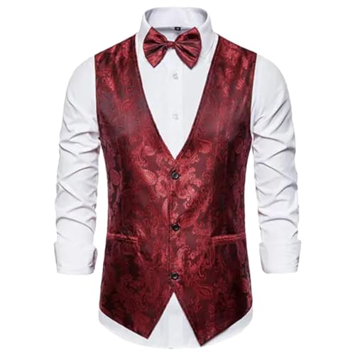 Men’S Thin Section V-Neck Sleeveless Vest Single Breasted Slim Fit Chic Waistcoat For Wedding Party Jacket
