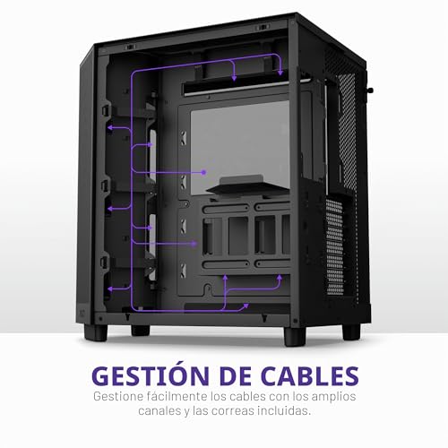 Miniatura 6 de NZXT H6 Flow - Caja PC ATX Compacta Doble Cámara - Negro