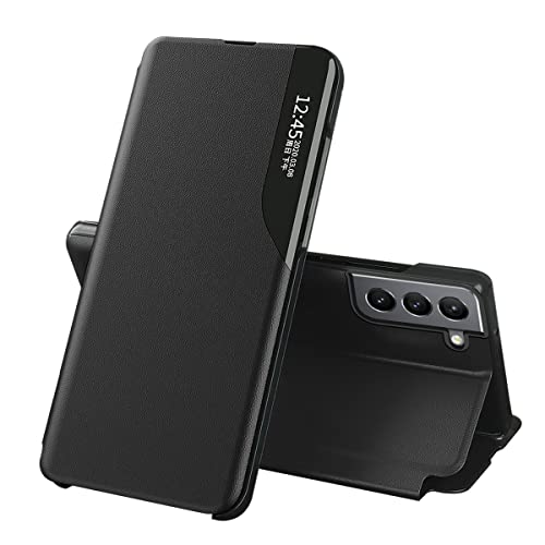 Capa protetora anti-arranhões com suporte para Samsung Galaxy A72 5G, capa flip fina de couro transp