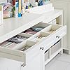 Martha Stewart Crafting Kids' Artwork Storage - Linen White: Wooden Art Supply Storage Cabinet with Drawers, Crafting Organization for Paper and Tools #2