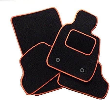 Rmsone GENUINE FULLY TAILORED BLACK CARPET CAR MATS CAPTUR 2013> (ORANGE TRIM)