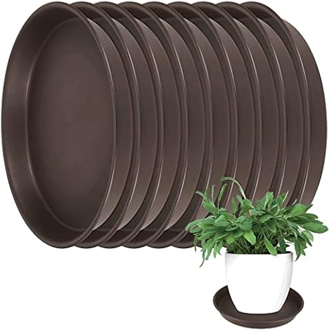 PINGEUI 10 PCS Thick Plastic Plant Pot Saucers Cover