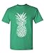 SKULL PINEAPPLE - retro style hipster - Mens Cotton T-Shirt, L, Green