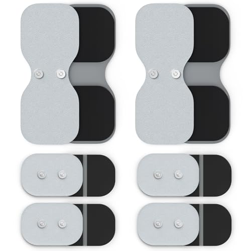 AUVON Official Wireless TENS Unit Electrode Pads Only Compatible with AUVON Wireless TENS Device TX6224 12-Pack Reusable TENS Unit Replacement Pads in 2 Sizes Premium Stickiness & Skin Friendly