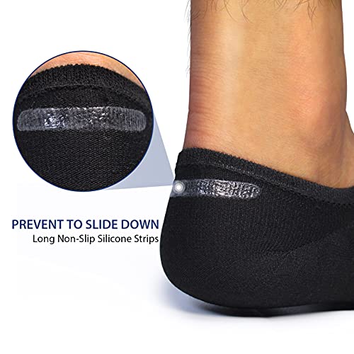 Socks Mens No Show Low Cut Anti-Slid Non Slip Cotton Sock 6 Pair Pack3