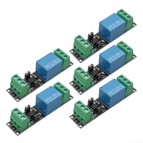 Paquete de 5 módulos de relé de 3 V, aislamiento de optoacoplador, placa de interruptor de alimentación de alto nivel, para ESP32 para ESP8266 para ARDUINO para RASPBERRY Pi, CA 250 V CC 30 V 10 A