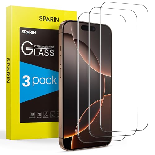 Sparin 3 Pack Protector De Pantalla Para Iphone 16 Pro Max 6,9 Pulgadas, Cristal Templado 9h Dureza, Sin Burbujas, Hd Transparente Sparin 3 Pack Protector De Pantalla Para Iphone 16 Pro Max 6,9 Pulgadas, Cristal Templado 9h Dureza, Sin Burbujas, Hd Transparente