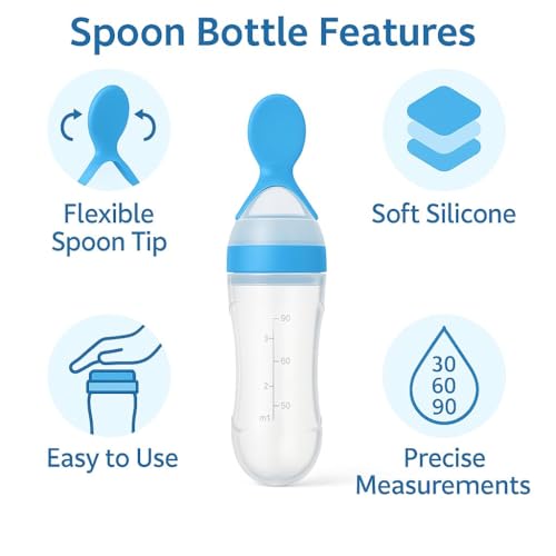 Image of Shark Doo Doo Stainless Steel Bottle for Babies (0-12 Months) - 250ml with Silicone Cleaning Brush (Combo Pack) | BPA Free (SS 3in1 Combo Blue)