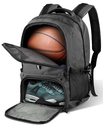 BROTOU Mochila de basquete, bolsa de basquete grande com sapatos ...