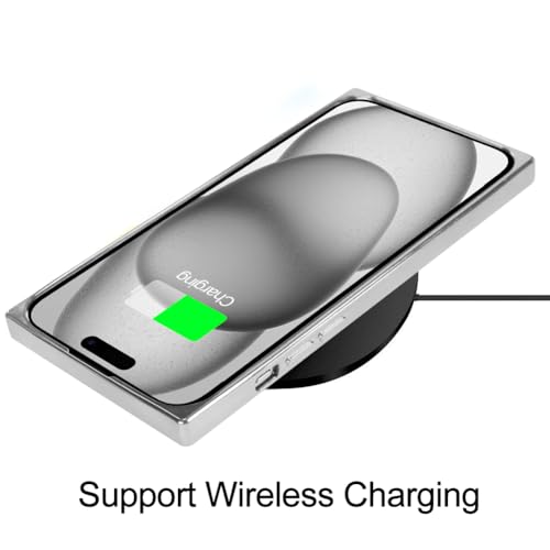 Coque transparente conçue pour iPhone 15 Plus antichoc argentée - 5