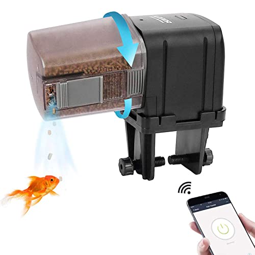 [Upgrade] WiFi Control Automatic Fish Feeder with APP Lychee Aquarium Automatic Fish Feeder, WiFi Control Auto Fish Food Dispenser for Home Office main view