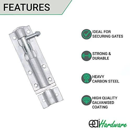 EAI Heavy Duty Tower Bolt, Galvanised, 4 Inch - Image 3