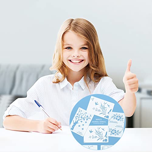 Midenco 30 Pcs Bullet Journals Stencils Supplies (5.1X7.9 Inch) Plastic Planner Stencil For Journaling Bujo Accessories Incl Ultimate Productivity And Monthly Seasonal Holiday Themes Stencil #TOP6