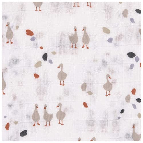 LÄSSIG Baby Mulltuch Spucktuch Puckdecke 3er Set Baumwolle 80 x 80 cm/Heavenly Soft Swaddle L Tiny Farmer Speckles – Ansicht 5