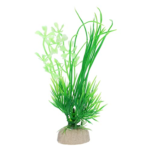 VOCOSTE 1pcs Fish Tank Aquarium Decorations Plants, White Green 5.12"
