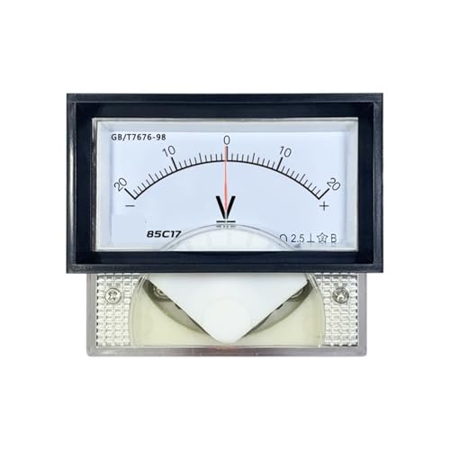 Voltímetro CC 85C17 analógico con escala bidireccional de -20V a 20V 3