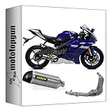 Made in Italy arrow 71863AK + 71670MI scarico completo omologato open thunder alluminio fondello carby compatibile con yamaha yzf r6 2017 2018 2019 2020 2021 mototopgun