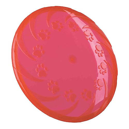 TRIXIE Dog Disc - Robustes Hundespielzeug aus TPR zum Apportieren - ø 22 cm, Hunde-Frisbee - 33506