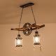 Antik-Lampe Fumimid Holz Pendelleuchte im Vintage-Stil