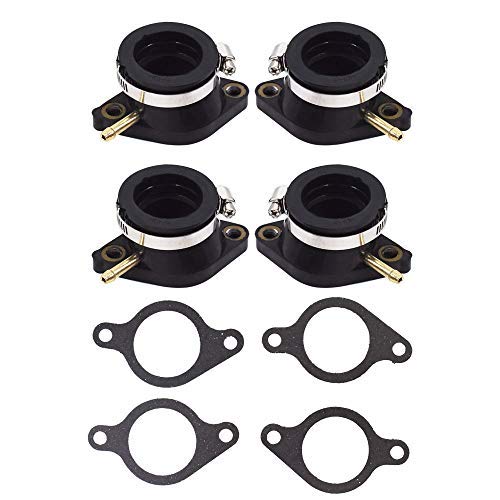 labwork 4pcs Carburetor Intake Boot Holder Replacement for Yamaha XJ550 Maxim XJ550R Seca 19-006 1981 1982 1983