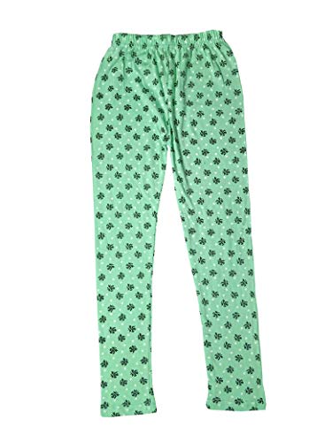 Image of IndiWeaves Girls Cotton Printed Leggings Slim Fit Cotton Stretchable Leggings [Pack of 3] Sea Green, Magenta, Pink