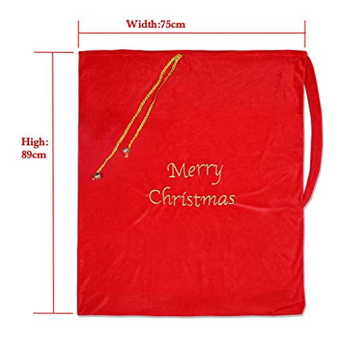 EraSpooky Christmas Santa Gift Bags Drawstring Velvet Sack Costume3