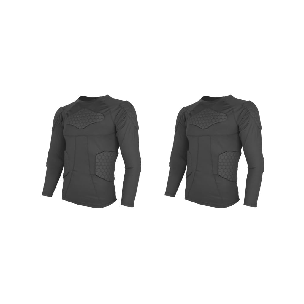 T-shirt de compression à manches longues pour homme Noir Taille M