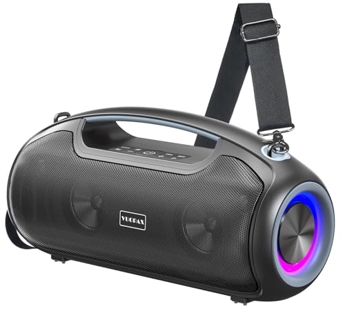 Image of Portable Bluetooth Speaker Wireless, 180W Max Loud Waterproof Speakers, Bass Boost Boom Box for Party and Outdoor, w /2*Subwoofer, 2*Tweeter, DSP, IP65, 24H, TWS, TF, USB, AUX