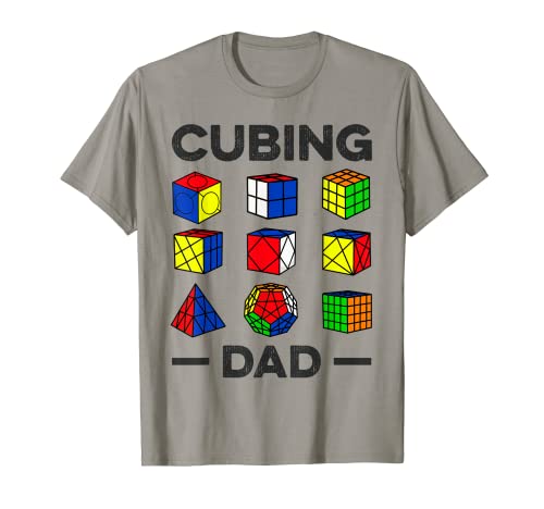 Cubing Dad Funny Speed Cubing Kids Amante de las matemáticas Camiseta
