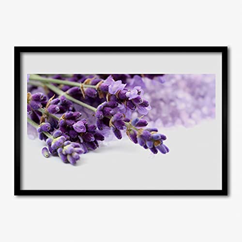 Affiche encadrée fleurs sur le mur 70x50 cm Tulup en MDF pour décoration salon et chambre