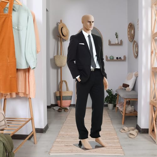 Mkdlufei MANNEQUIN Full Body, Full Body Mannequin With Metal Base, Male Mannequin Full Body With Adjustable Detachable Poseable thumb #1