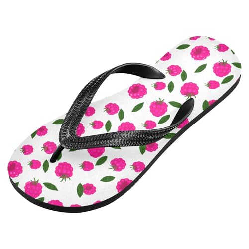 Burbuja Pink Berry Flip Flops for Women Men, Soft Thong Sandals Rubber Slippers for Pool Beach Essentials2