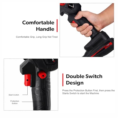 Image of Oblivion Chain Saw Machine Electric 1 Pc - Cordless Mini Rechargeable Battery Tree Cutter Machine for Wood Cutting, Tree Pruning & Gardening - Compact Handheld Power Chainsaw for Home DIY & Outdoor