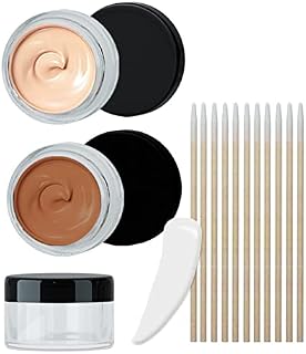 Tattoo Concealer 2pcs, Tattoo Cover Cream, Tattoo Concealer Cream, Tattoo Cover Up Makeup, Tattoo Cover-Up Makeup, Skin Scar Dark Spots Birthmark Concealer - Use on Body, Legs, for Men Women(0.7oz)