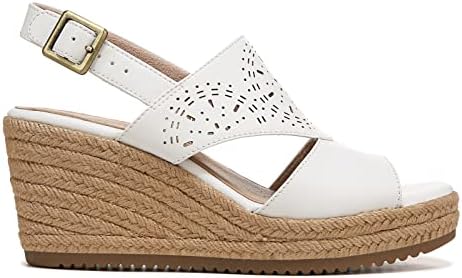 SOUL Naturalizer Womens Ocean Slingback Wedge Sandal, White Smooth, 9 US | Image 1