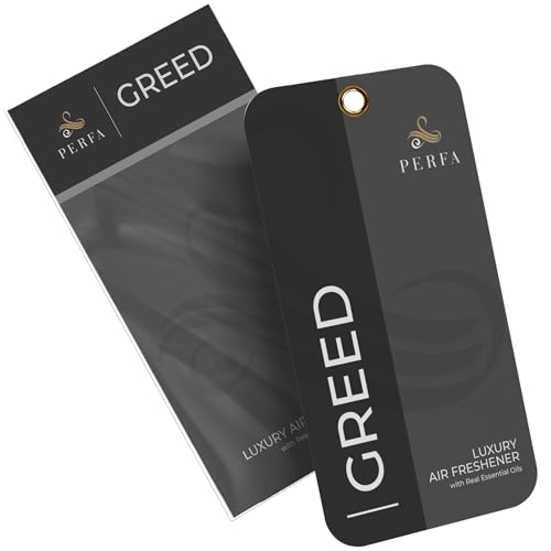 Greed Disposable Card Freshener for Men | Car Scents Air Freshener with Fragrance | Strong Car Perfume Air Freshener with Odour Eliminating Technology | Greed by Perfa - Image 3