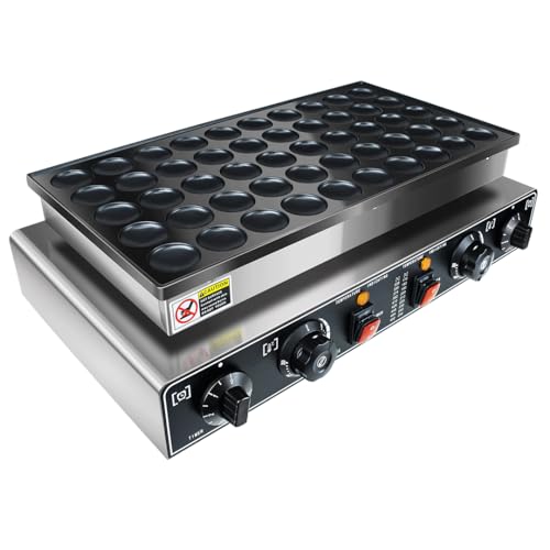 YOOKTEN Mini Dutch Pancake Baker Make,50PCS Commercial Electric Maker Pizzelle Maker, Non-stick Waffle Pancake Maker, Mini Pancakes Machine with Timer，Muffin Waffle Maker for Restaurant and Home,1700W by Generic - Used condition - Image 8