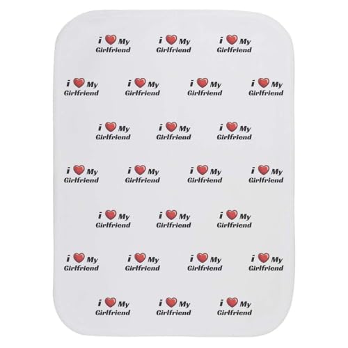 Azeeda 'I Love My Girlfriend' Baby Burp/Wash Cloth (BC00031400)