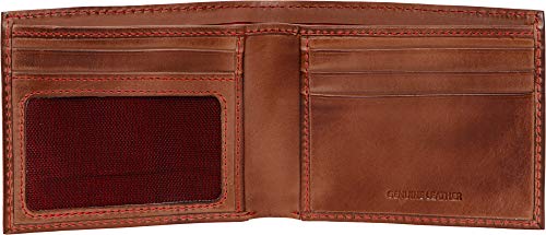 Rawlings Mens Tanned-leather Baseball Stitch Embroidered Wallet - (Dark Brown)4