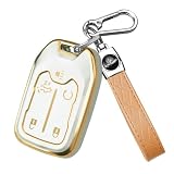 QBUC Funda para llavero Chevy para Chevrolet Suburban Tahoe, GMC, Sierra 1500 2500HD, protector de llavero para 3500HD 2015 2016 2017 2018 2019 2020 2021 2022 (plata-oro, 5 botones)