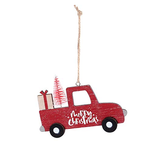 Winomo – Porta-malas, vermelho, enfeite para pendurar na casa de fazenda, de madeira, caminhonete, d